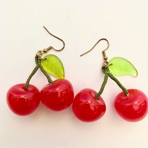 Vintage Style Cherry Earrings
